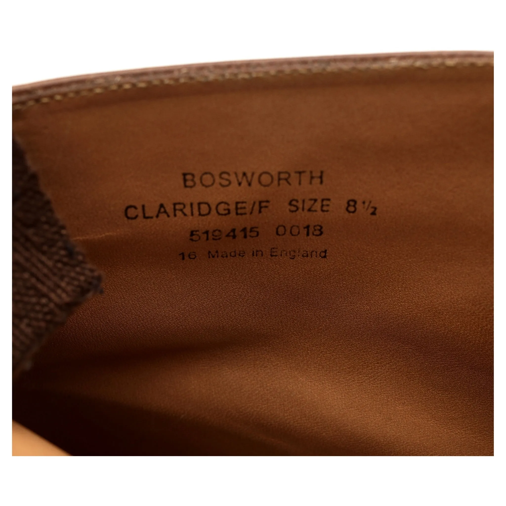 1880 'Bosworth' Dark Brown Leather Brogue Boots UK 8.5 F