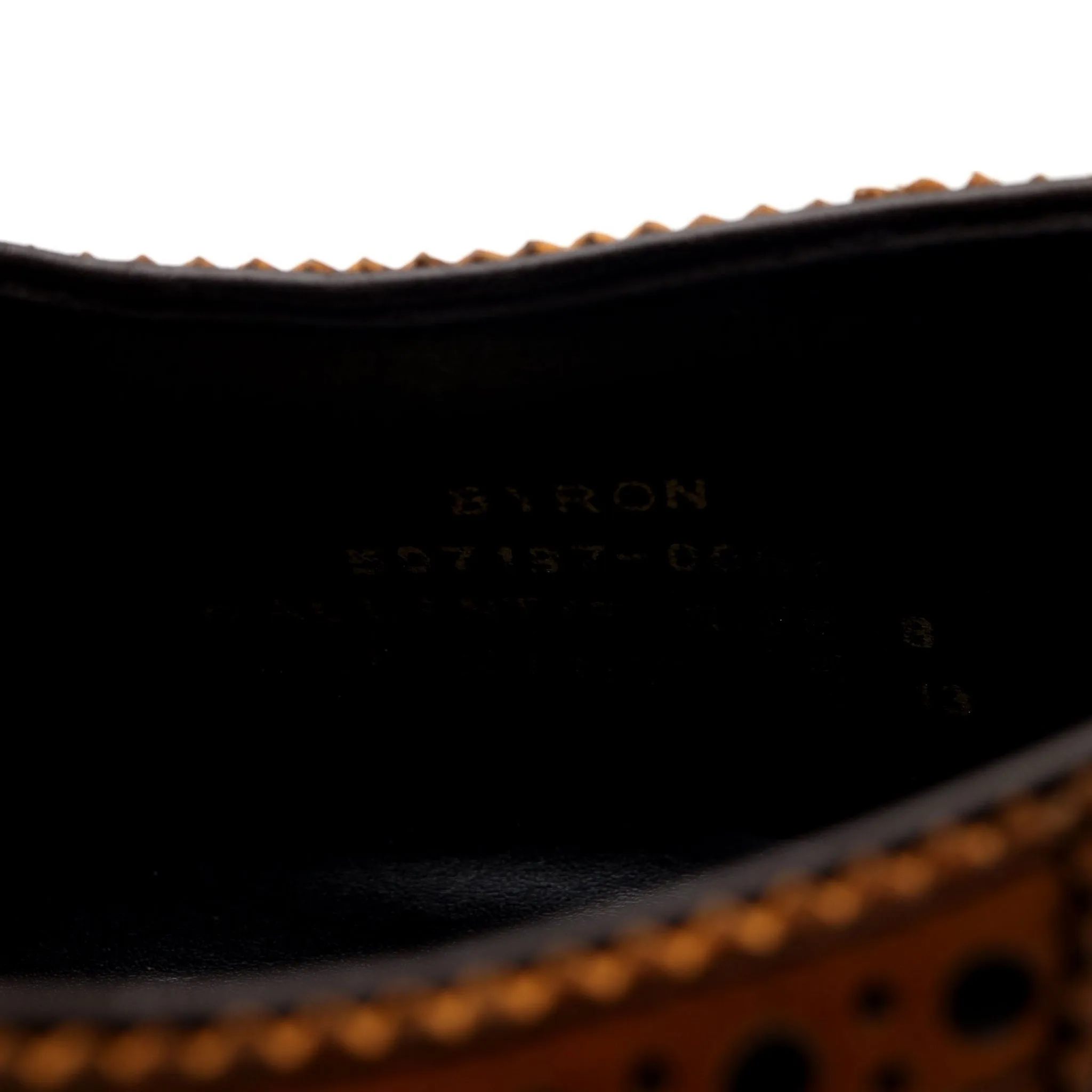 1880 'Byron' Tan Brown Leather Derby Brogues UK 8 F
