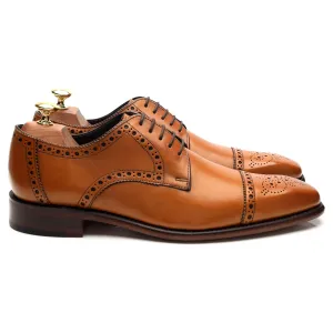 1880 'Byron' Tan Brown Leather Derby Brogues UK 8 F