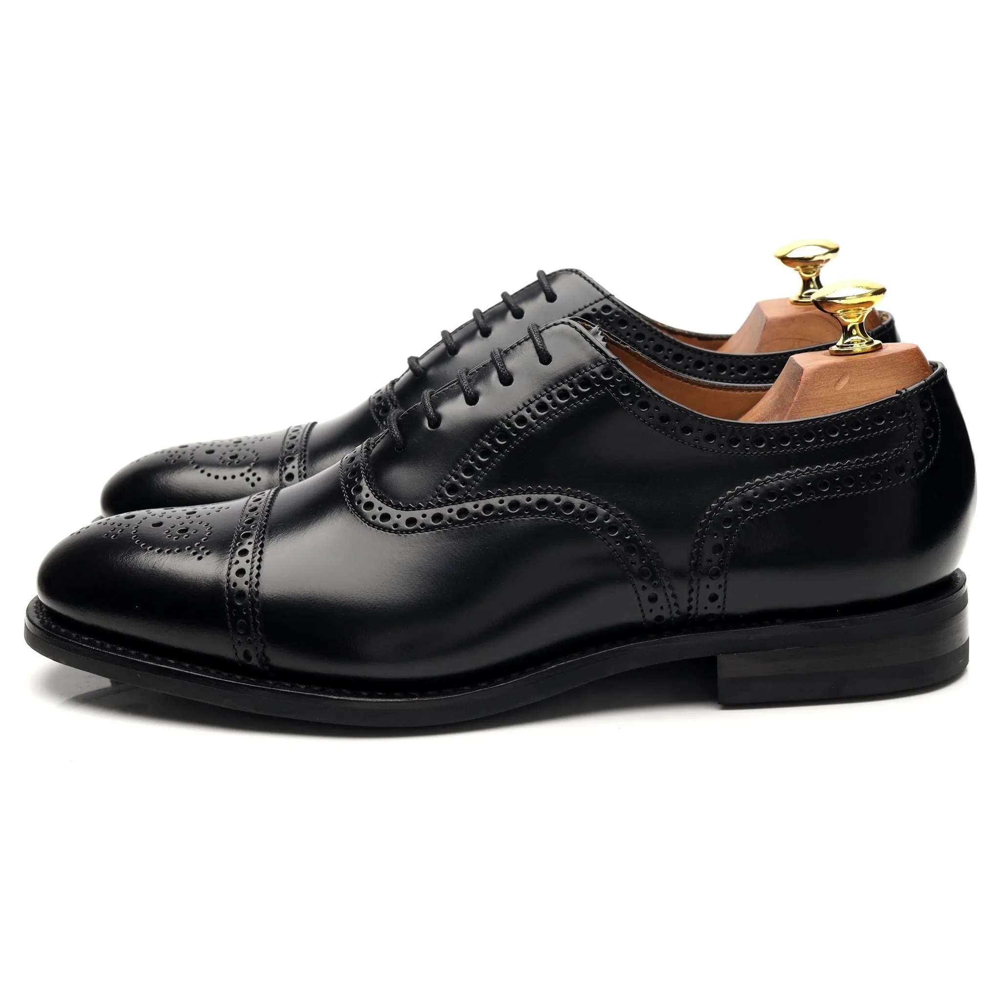 '301' Black Leather Oxford Brogues UK 8 F
