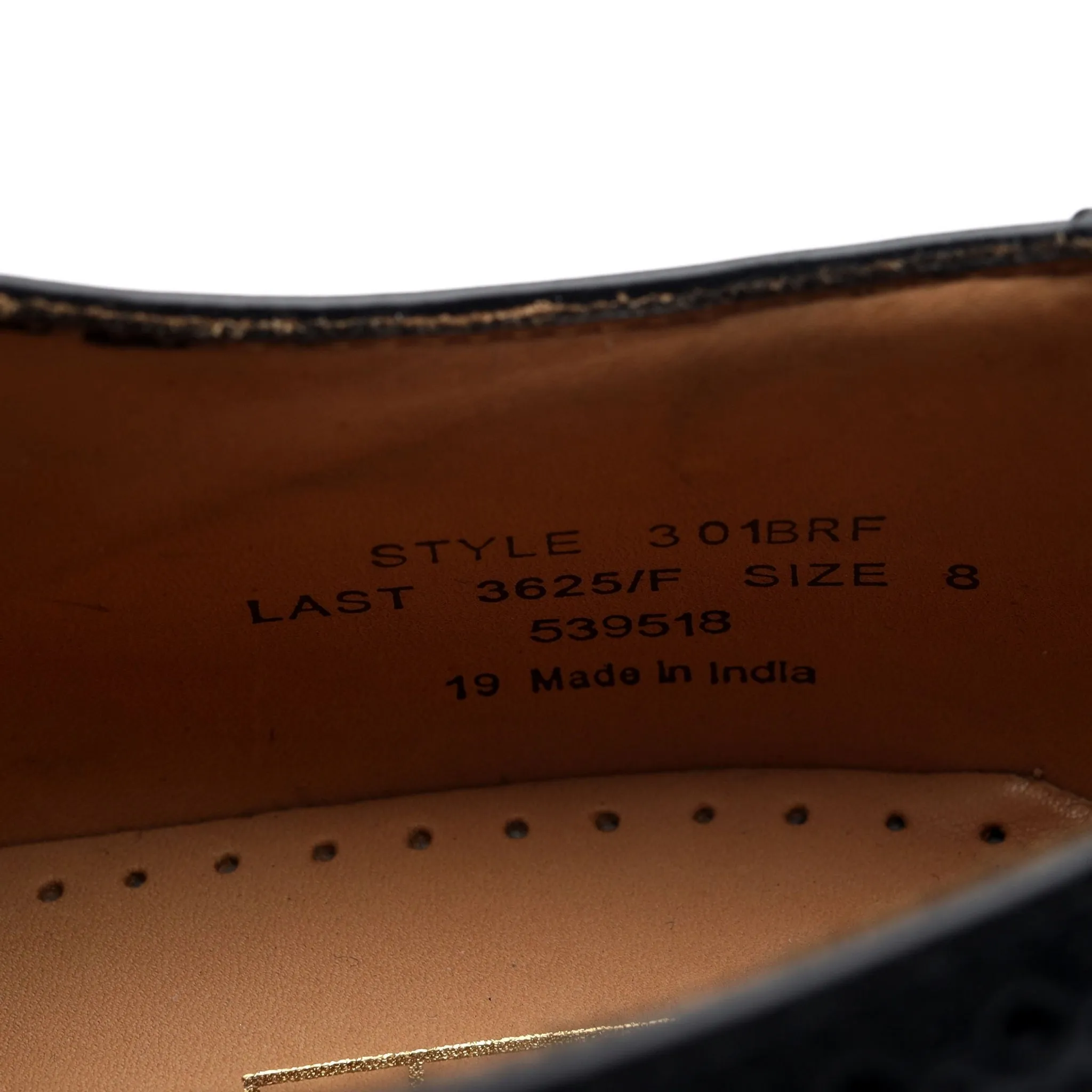'301' Black Leather Oxford Brogues UK 8 F