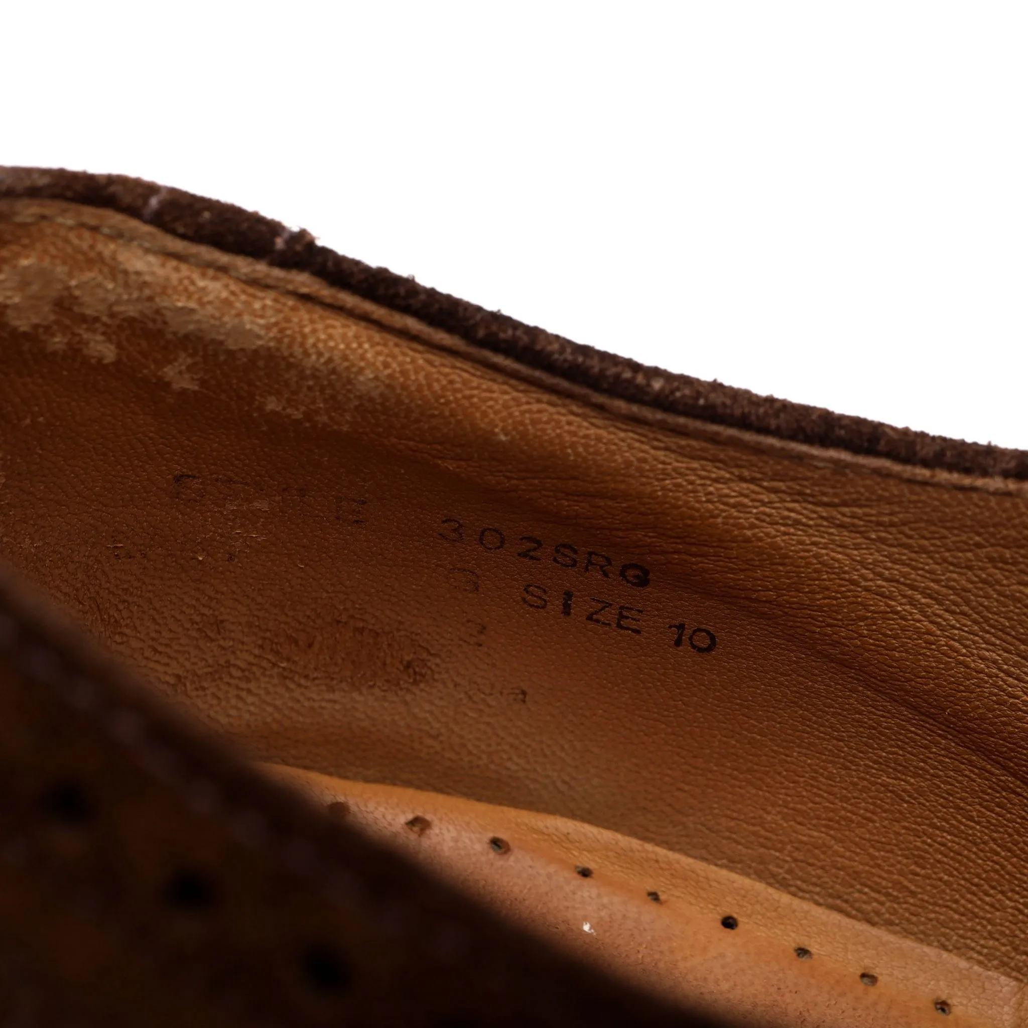 '302' Brown Suede Oxford Brogues UK 10 G