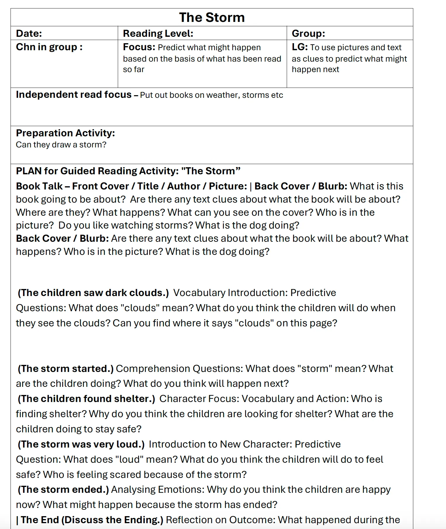 35 Guided Reading Activity Packs (including pre & post read ideas)
