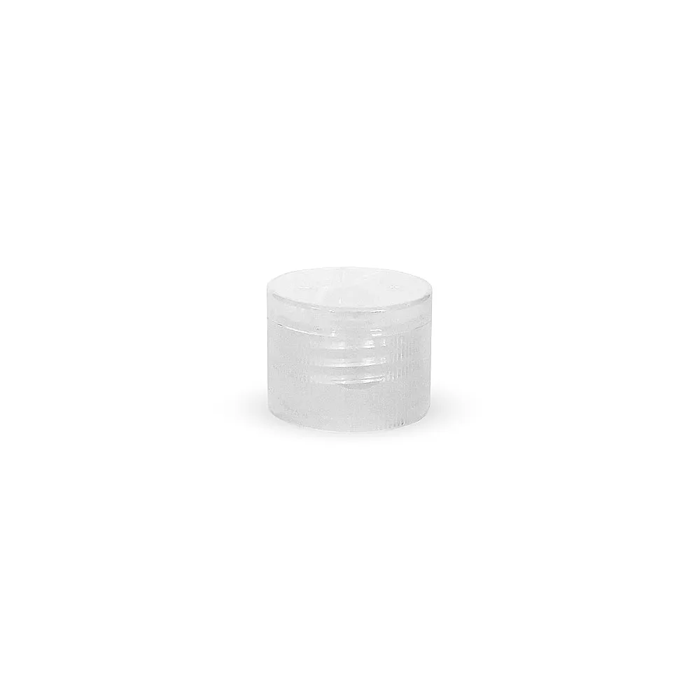 8 oz. Boston Round Clear PET Bottle with Clear Flip Cap