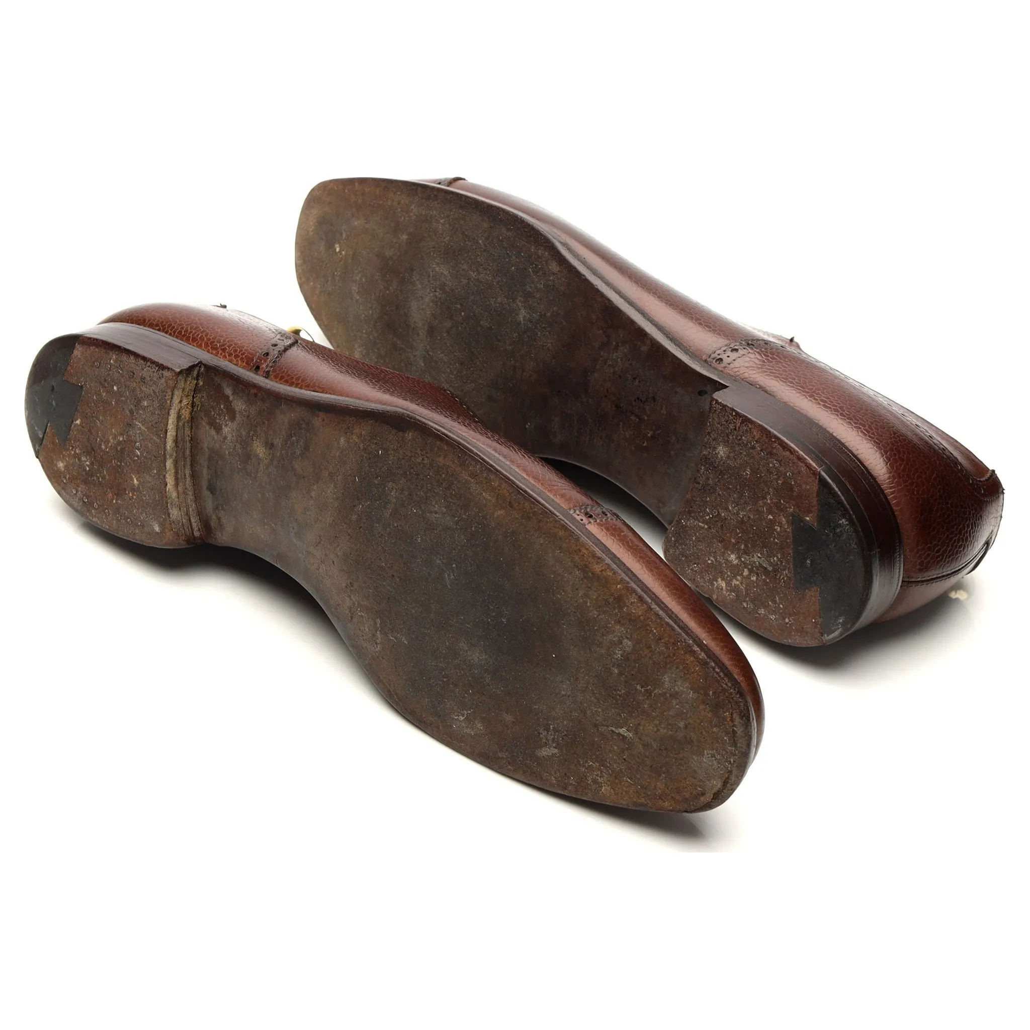 'Adam' Dark Brown Grain Leather Oxford Brogues UK 10.5 E
