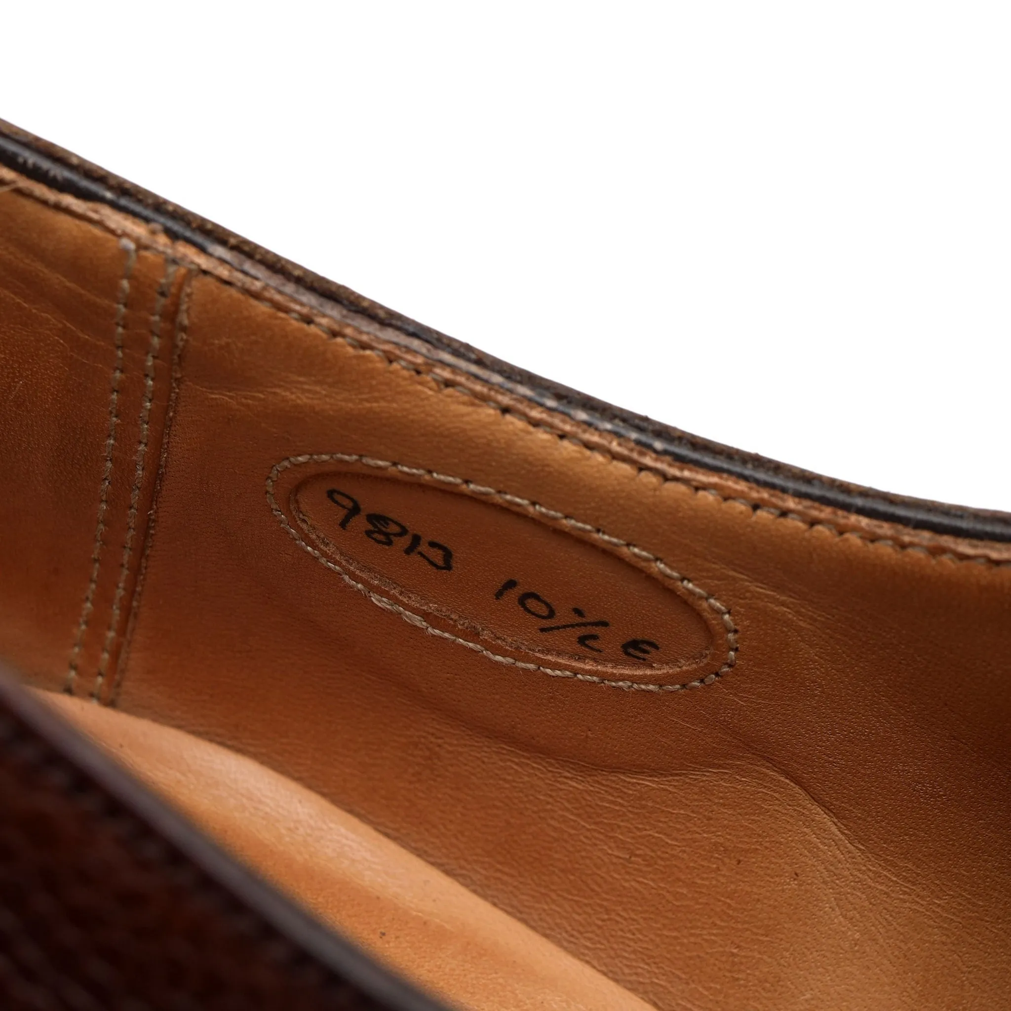 'Adam' Dark Brown Grain Leather Oxford Brogues UK 10.5 E