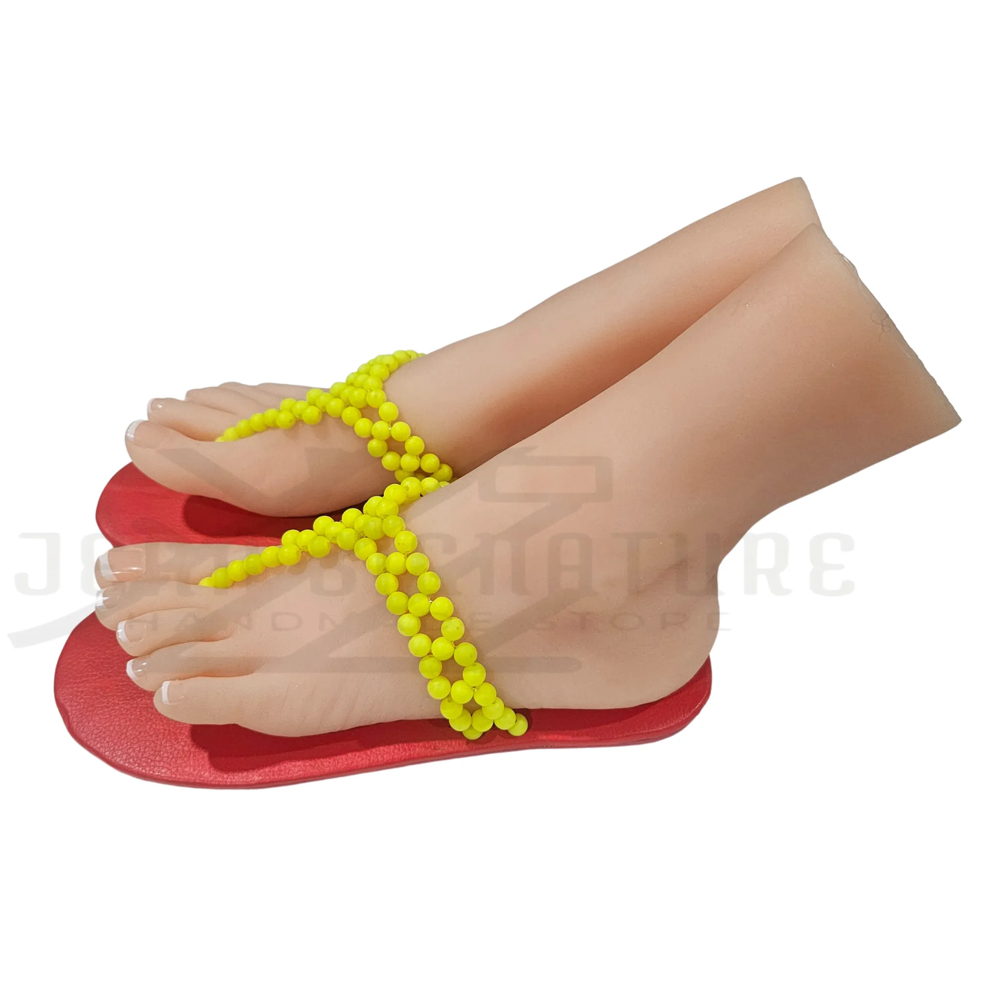 Adeline Beaded Flip-flop (Yellow/Red) - 02