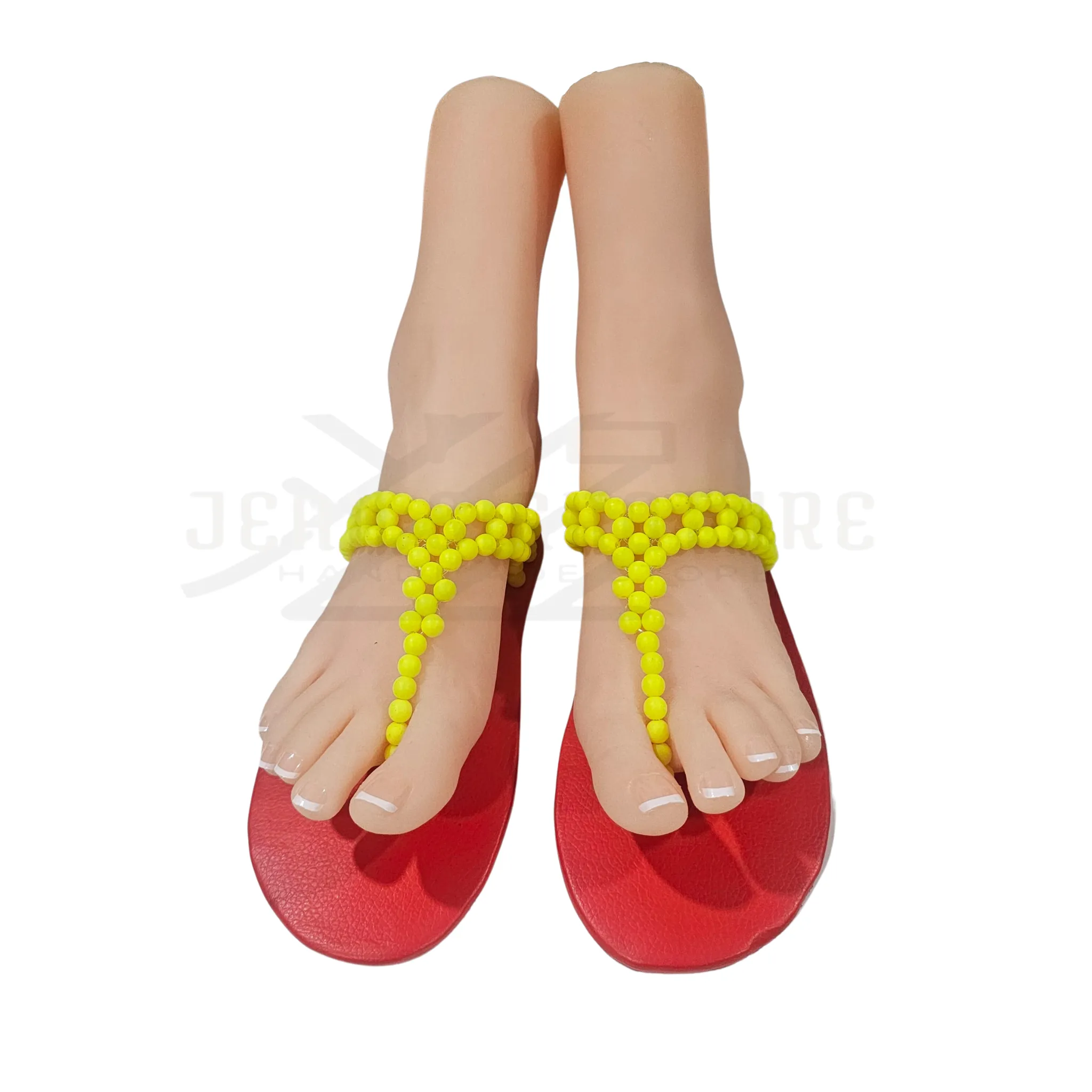 Adeline Beaded Flip-flop (Yellow/Red) - 02