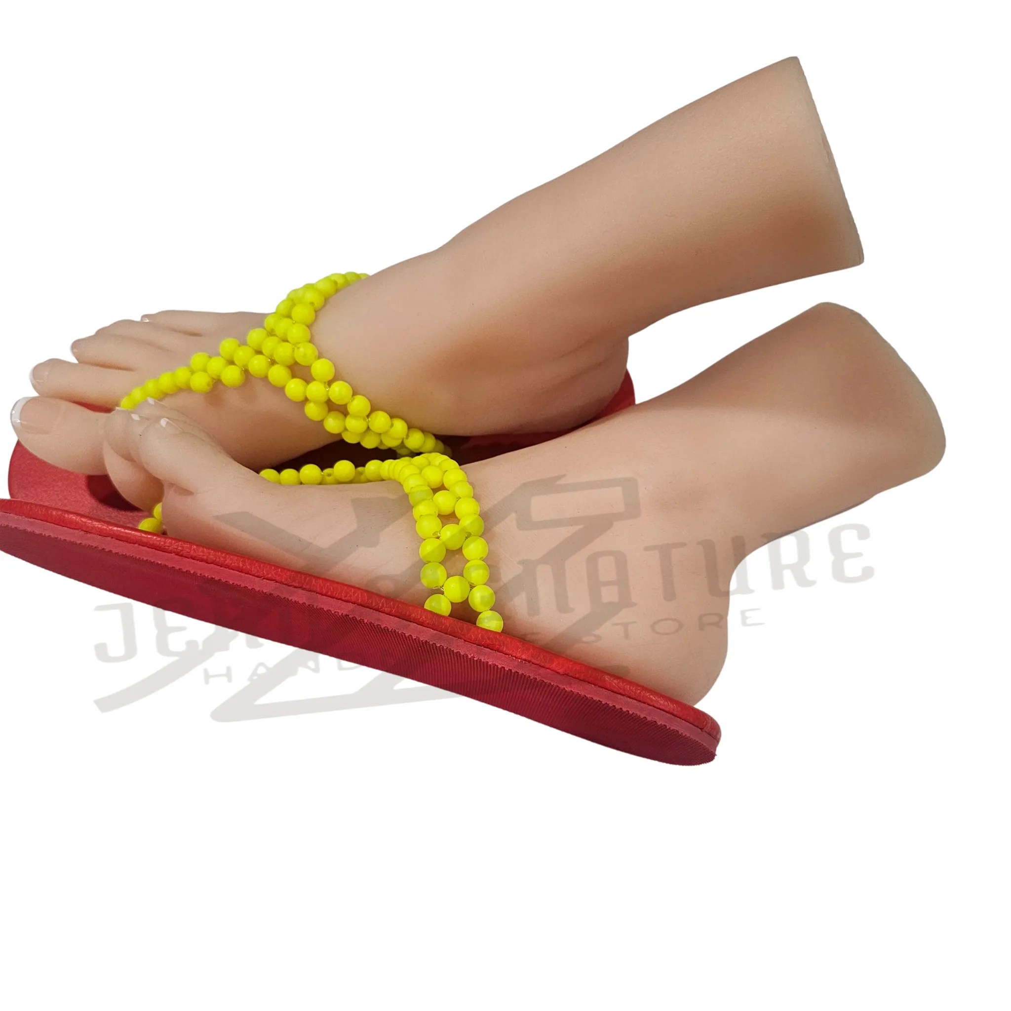 Adeline Beaded Flip-flop (Yellow/Red) - 02