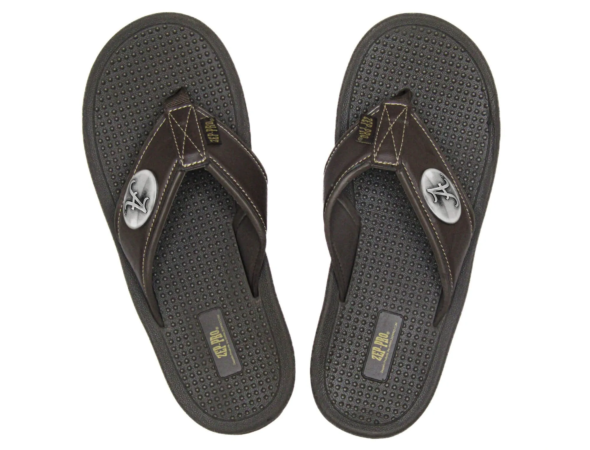 Alabama Crimson Tide Men's Collegiate Brown Flip Flop Sandal.