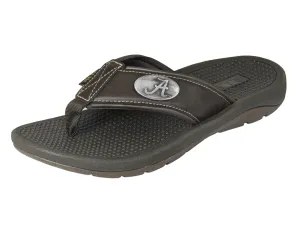 Alabama Crimson Tide Men's Collegiate Brown Flip Flop Sandal.