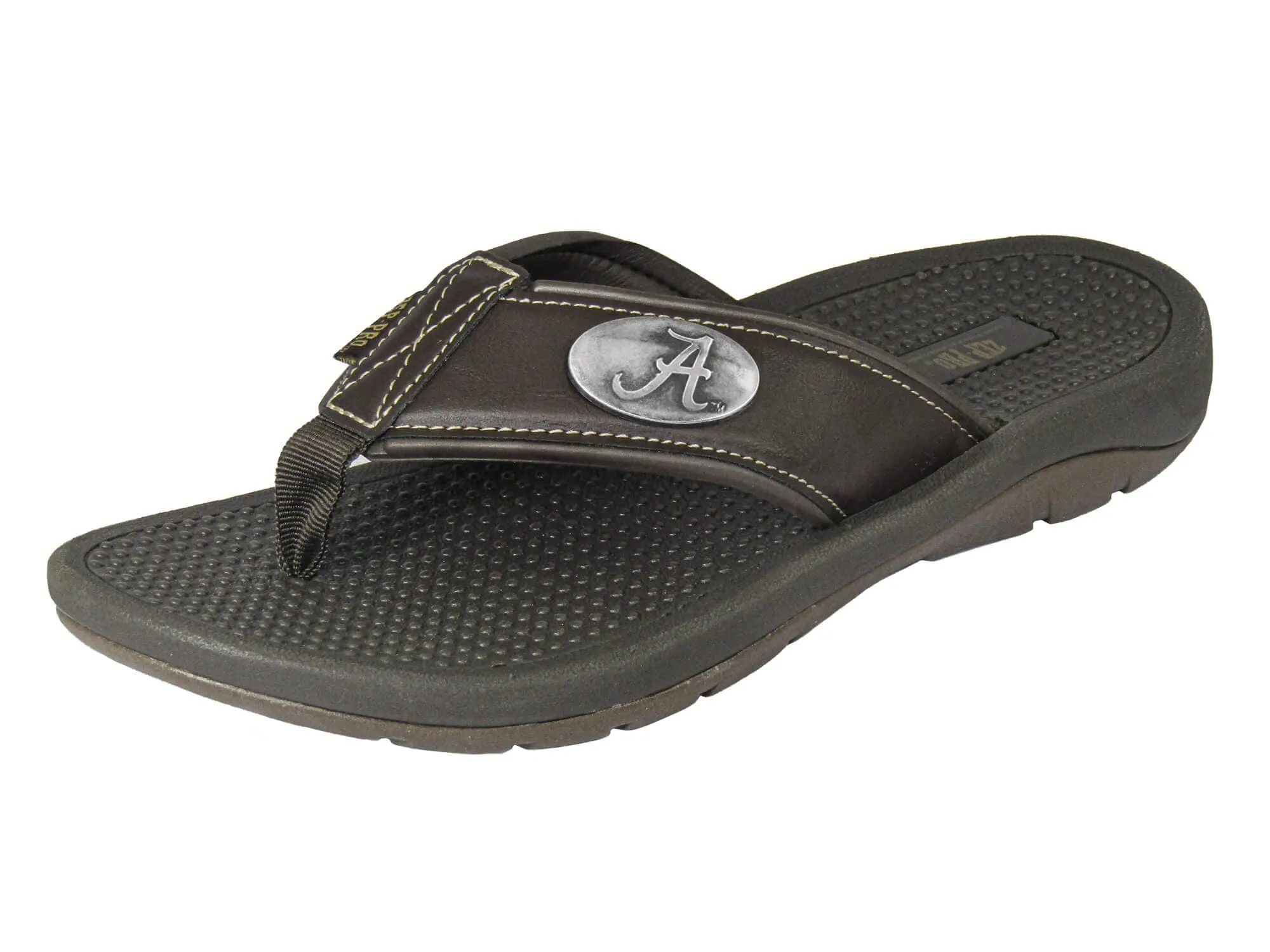 Alabama Crimson Tide Men's Collegiate Brown Flip Flop Sandal.