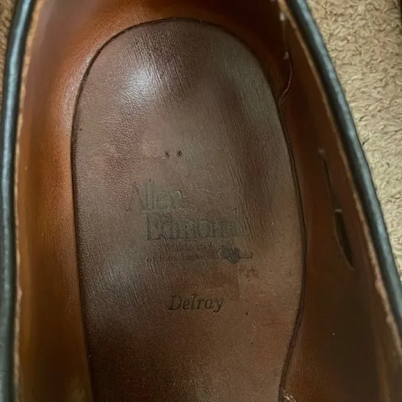 Allen Edmonds Black Leather Oxford Dress Up Shoes SZ 9.5 In Excellent Co…