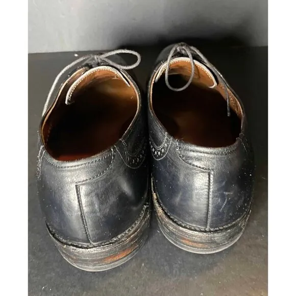 Allen Edmonds Chester Wingtip Black 1903 Leather Shoes Oxford Mens 9.5 D USA