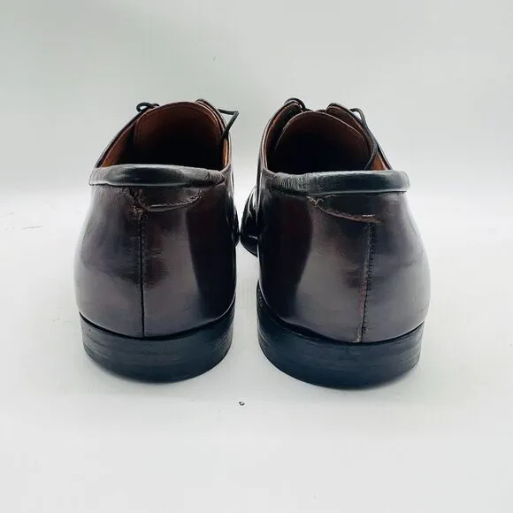 Allen Edmonds Shoes Mens 9 Burgundy Brown Oxford Park Avenue Leather Cap Toe