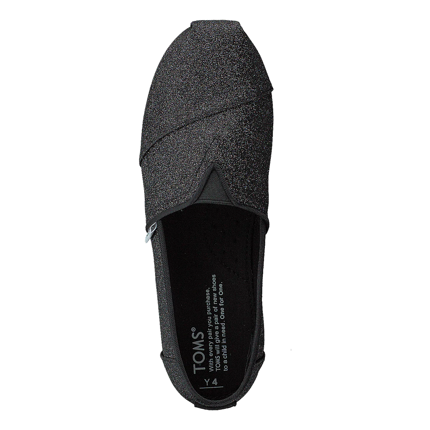 Alpargata Youth Black Iridescent Glimmer