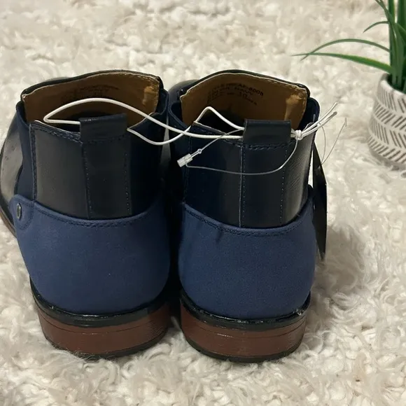 Andrew Fezza Chukkas Slip-On Ankle Boot Navy Short Limited NIB