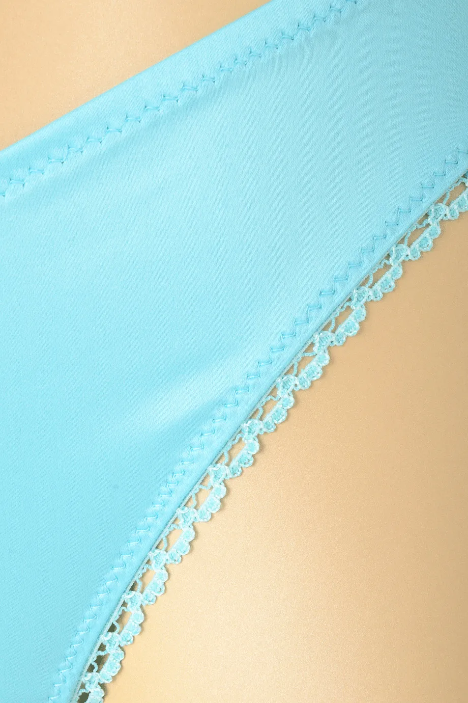 BABY BLUE Satin Thong
