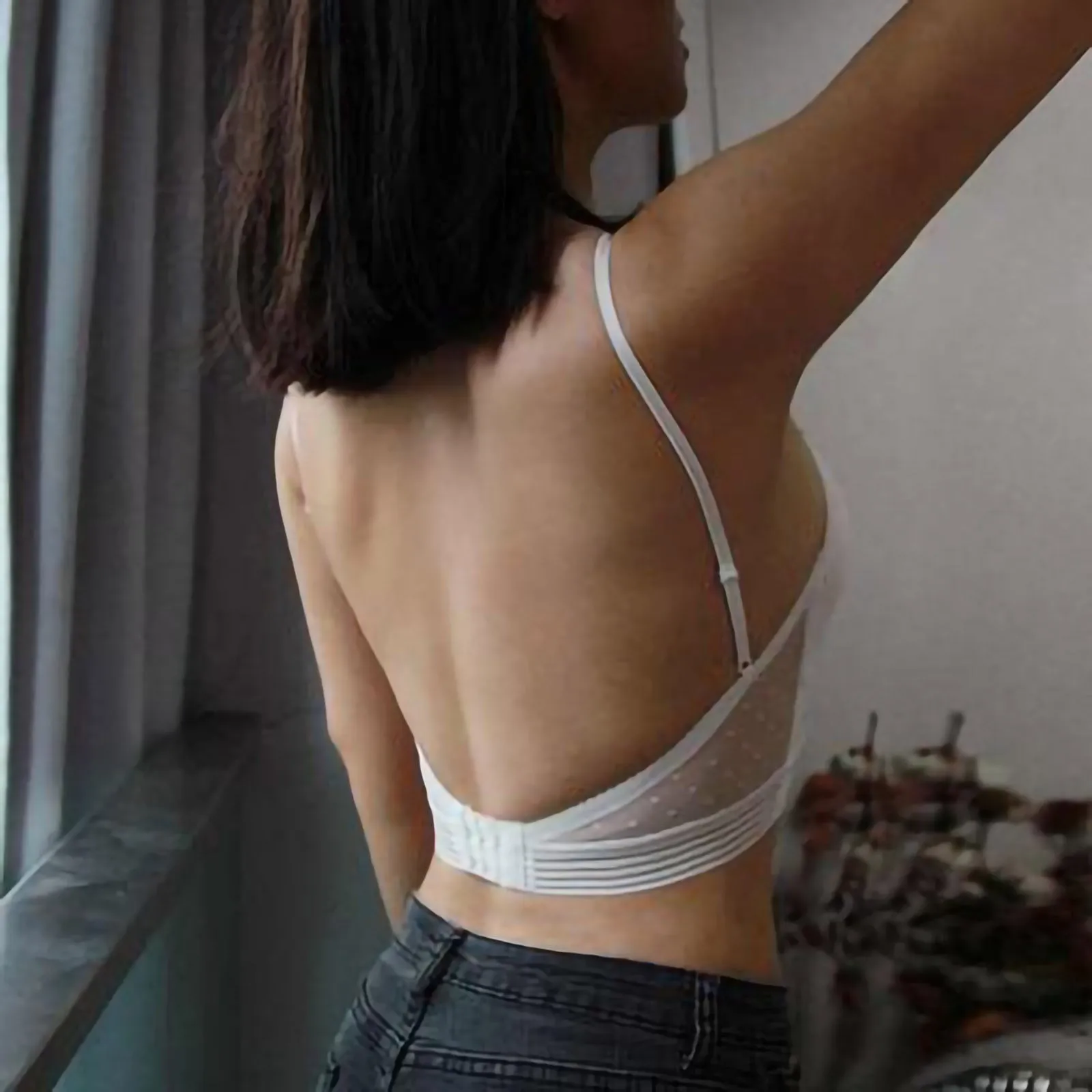 Backless Lace Push Up Bra