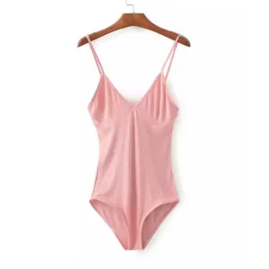 Backless Spaghetti Strap Bodysuit