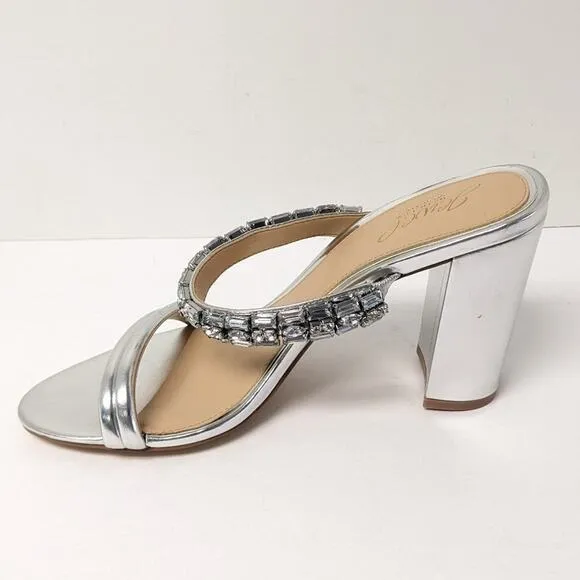 Badgley Mischka Jewel Katherine Dress Sandals, Silver, Women's 8.5 M