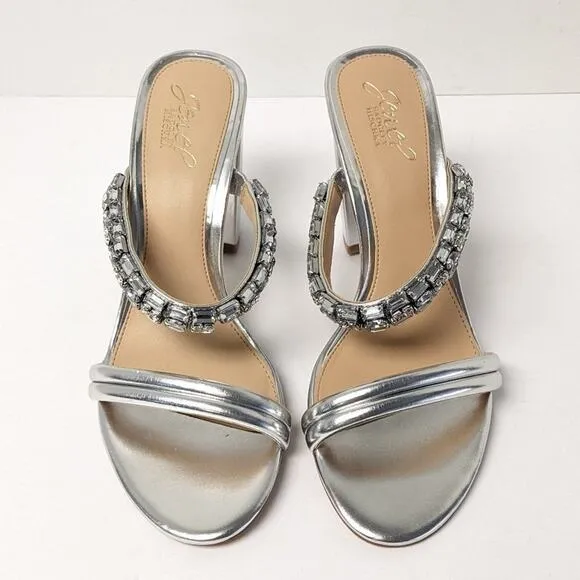 Badgley Mischka Jewel Katherine Dress Sandals, Silver, Women's 8.5 M