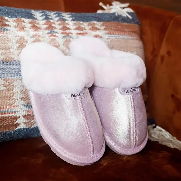 BEARPAW Loki Exotic 🩷 Iced Slippers Women's NEW! 🔥  size 5