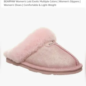 BEARPAW Loki Exotic 🩷 Iced Slippers Women's NEW! 🔥  size 5