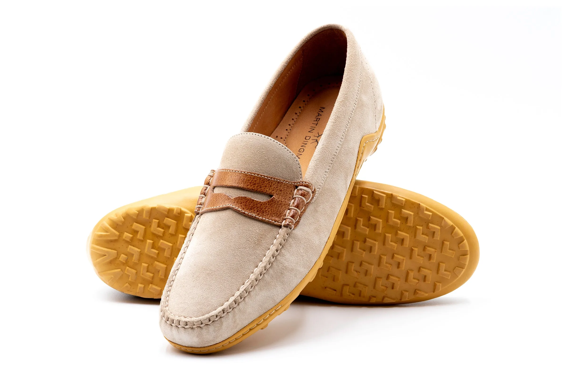 Bill Suede Penny Loafers - Bone