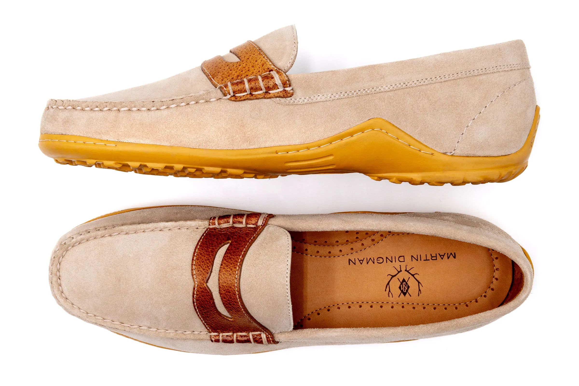 Bill Suede Penny Loafers - Bone