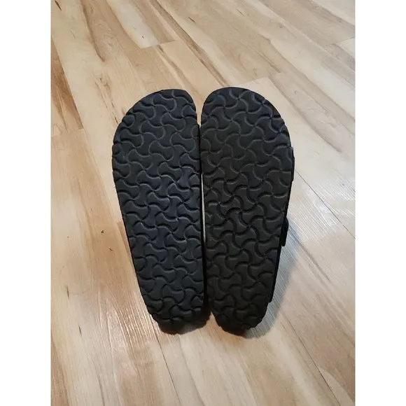 Birkenstock Arizona Black Suede Leather Sandals Sz 41 Sz W10 M8 Slip On