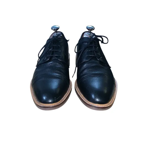 Blake McKay Men’s Black Leather Oxford Dress Shoes Size 10 Lace Up