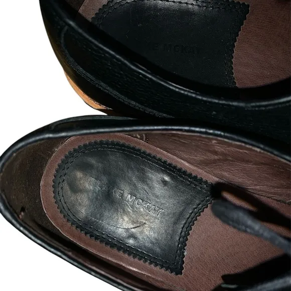 Blake McKay Men’s Black Leather Oxford Dress Shoes Size 10 Lace Up