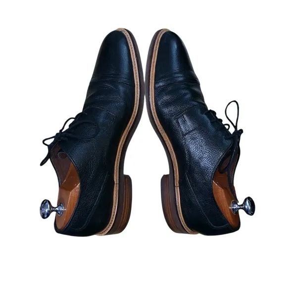 Blake McKay Men’s Black Leather Oxford Dress Shoes Size 10 Lace Up