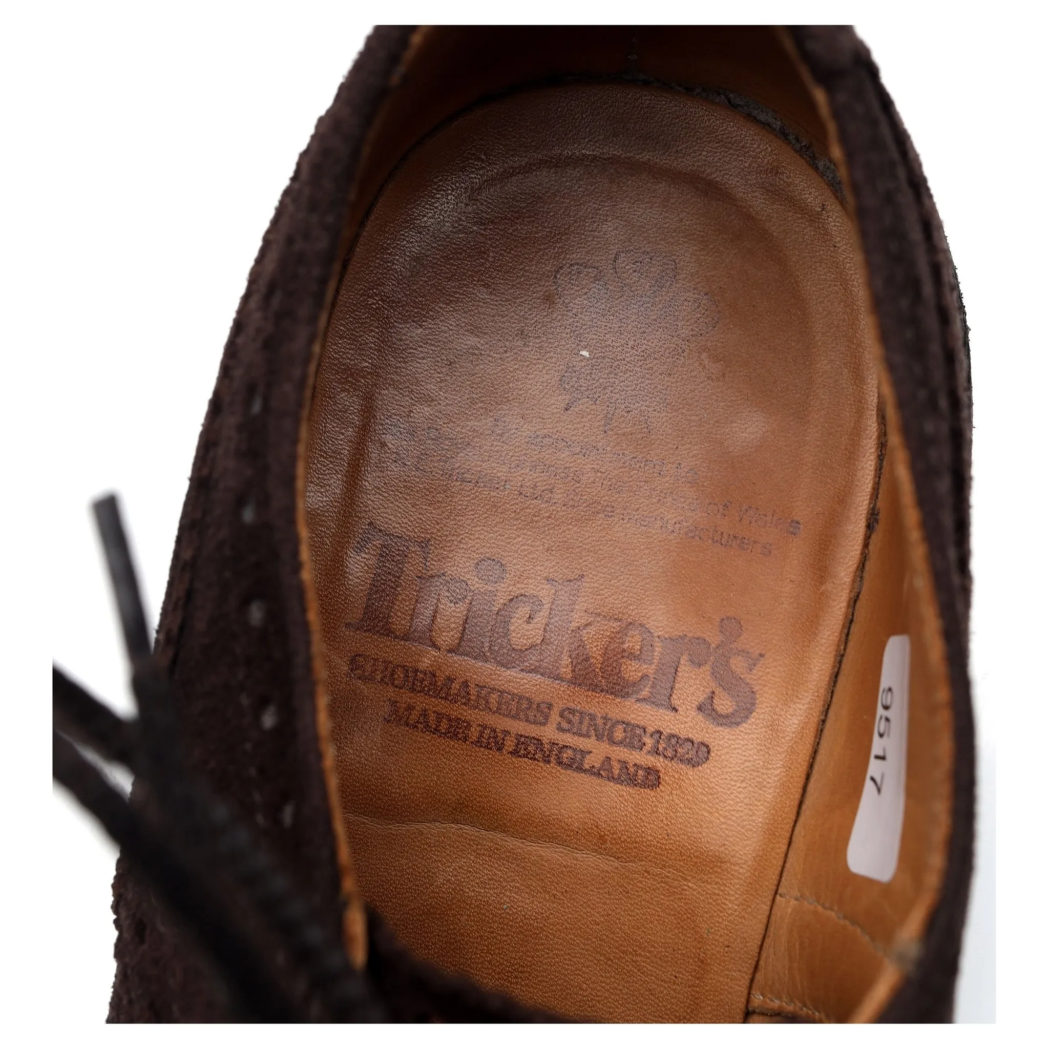 'Bourton' Dark Brown Suede Derby Brogues UK 7