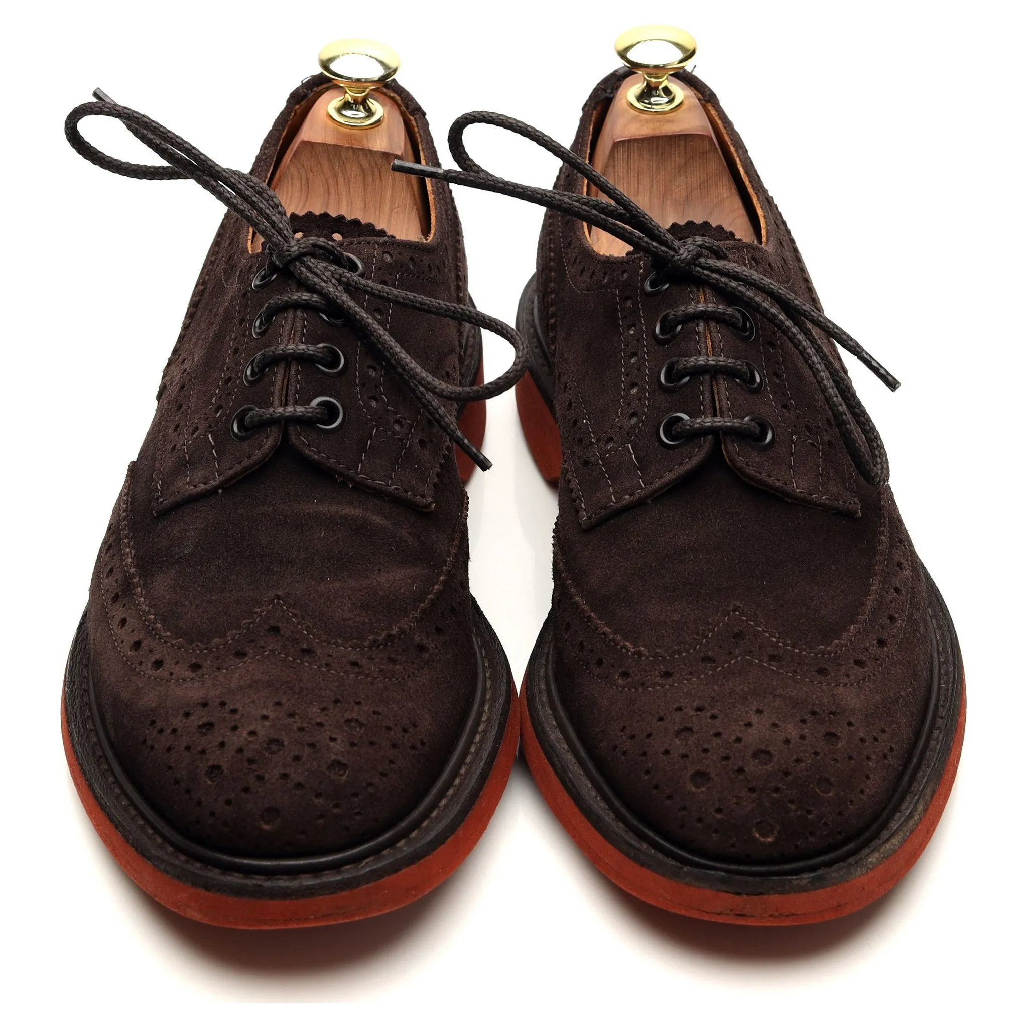 'Bourton' Dark Brown Suede Derby Brogues UK 7
