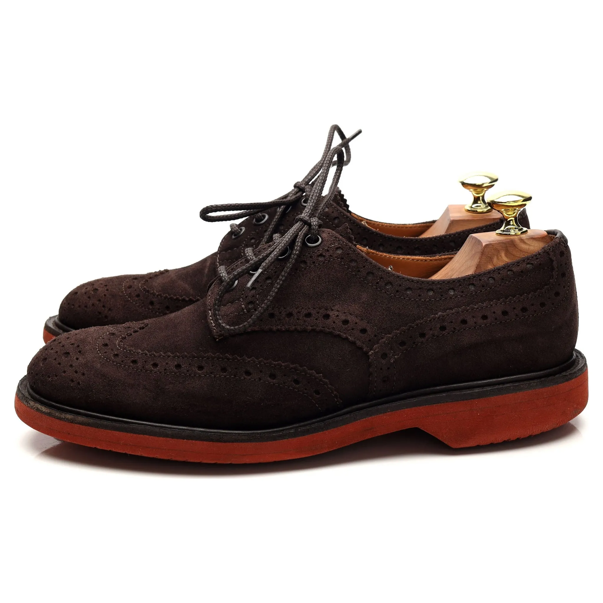 'Bourton' Dark Brown Suede Derby Brogues UK 7