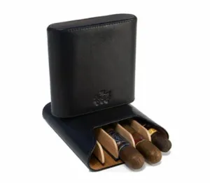 Brizard and Co. The "Show Band" 5 Cigar Case - Sunrise Black and Macassar Ebony