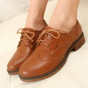 Brogue Oxford Shoes Women Flats Fashion Women Shoes