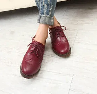 Brogue Oxford Shoes Women Flats Fashion Women Shoes