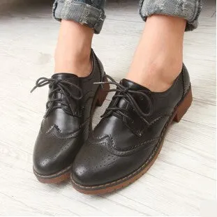 Brogue Oxford Shoes Women Flats Fashion Women Shoes
