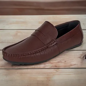 Brown Leather Loafers for Men - Defective