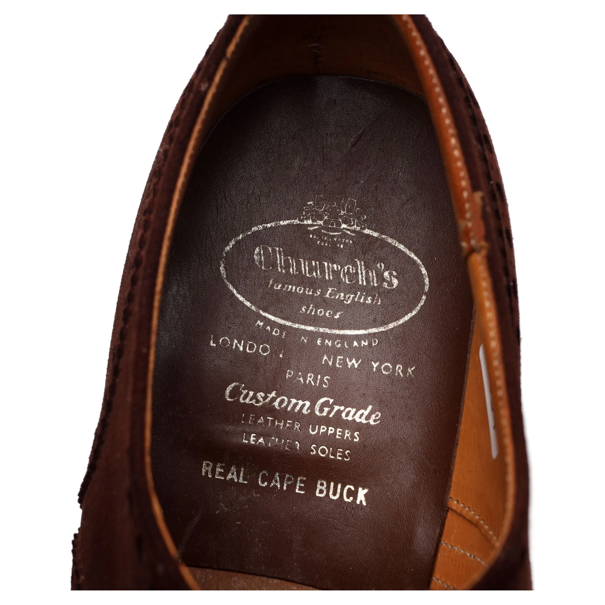 'Buck' Brown Suede Oxford Brogue UK 11 F