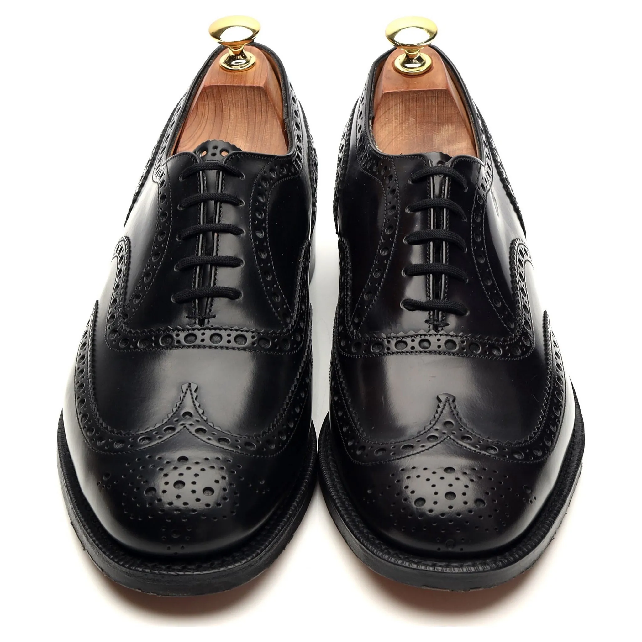 'Burwood' Black Leather Oxford Brogues UK 8.5 F