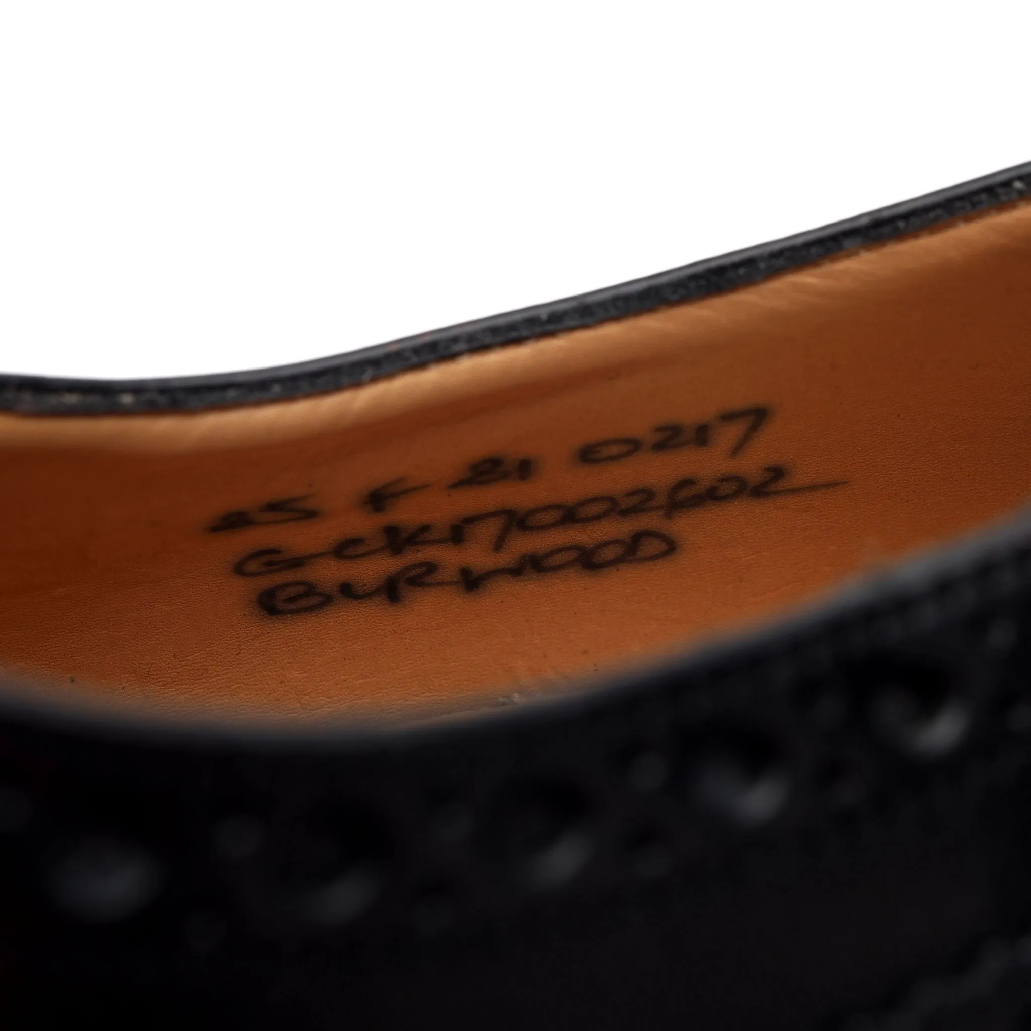 'Burwood' Black Leather Oxford Brogues UK 8.5 F