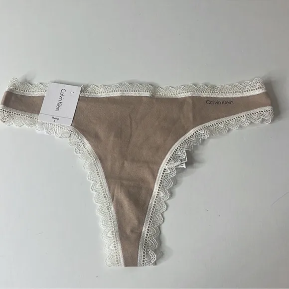 Calvin Klein Assortment of Thong Panties - 5 Pairs. Size Small / 5