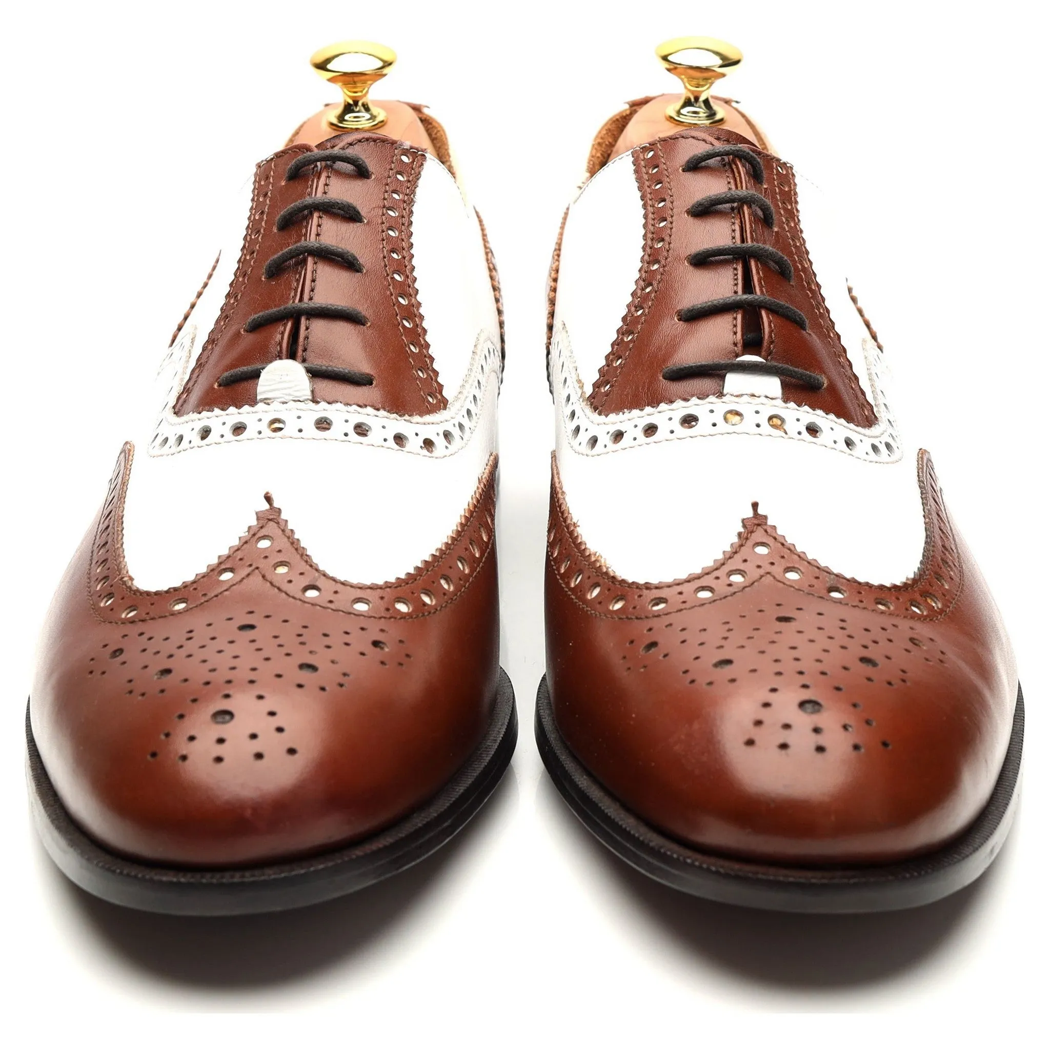 'Charleston' Brown and White Oxford Spectator Brogues UK 12
