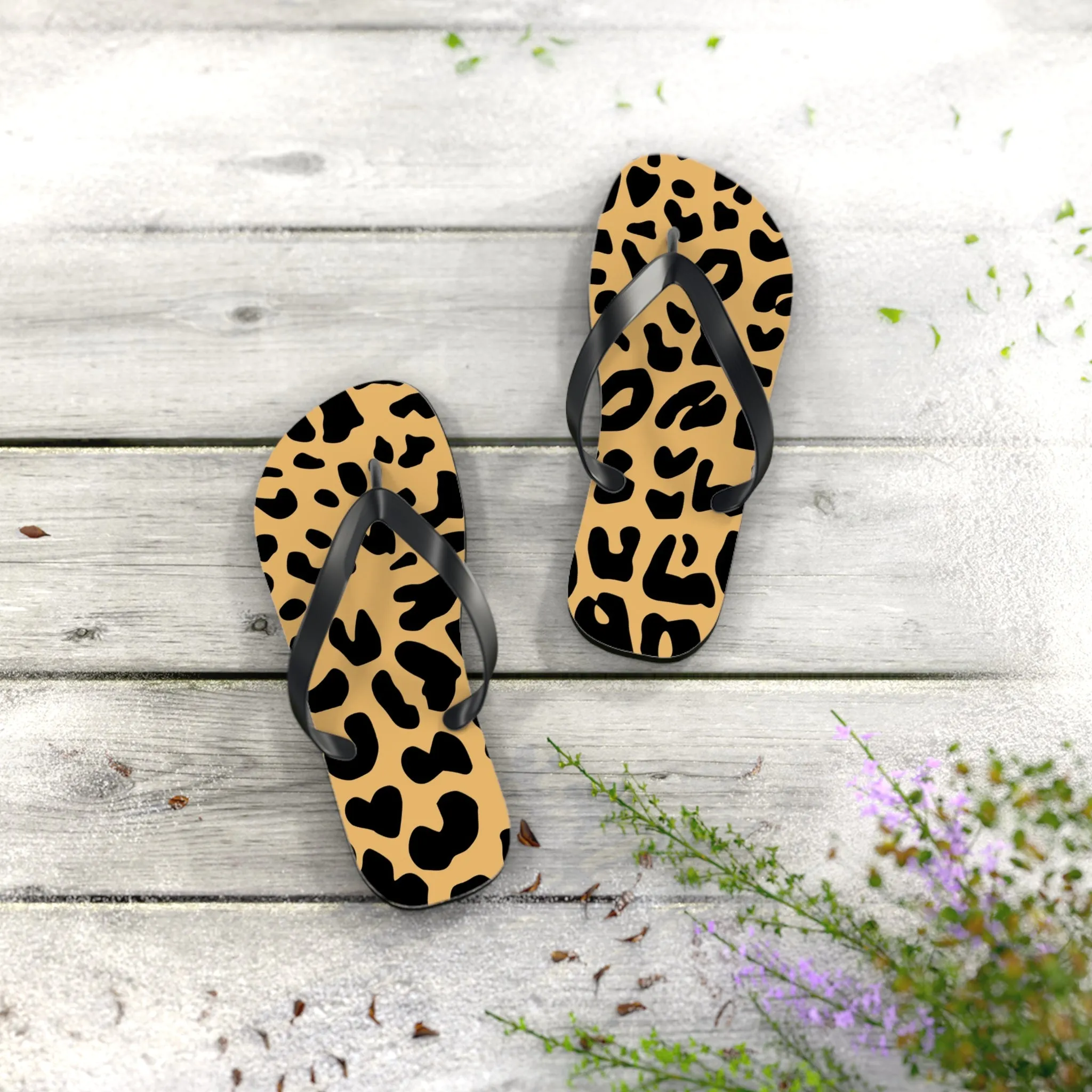 Cheetah Flip Flops - Trendy Summer Footwear for Beach and Casual Outings