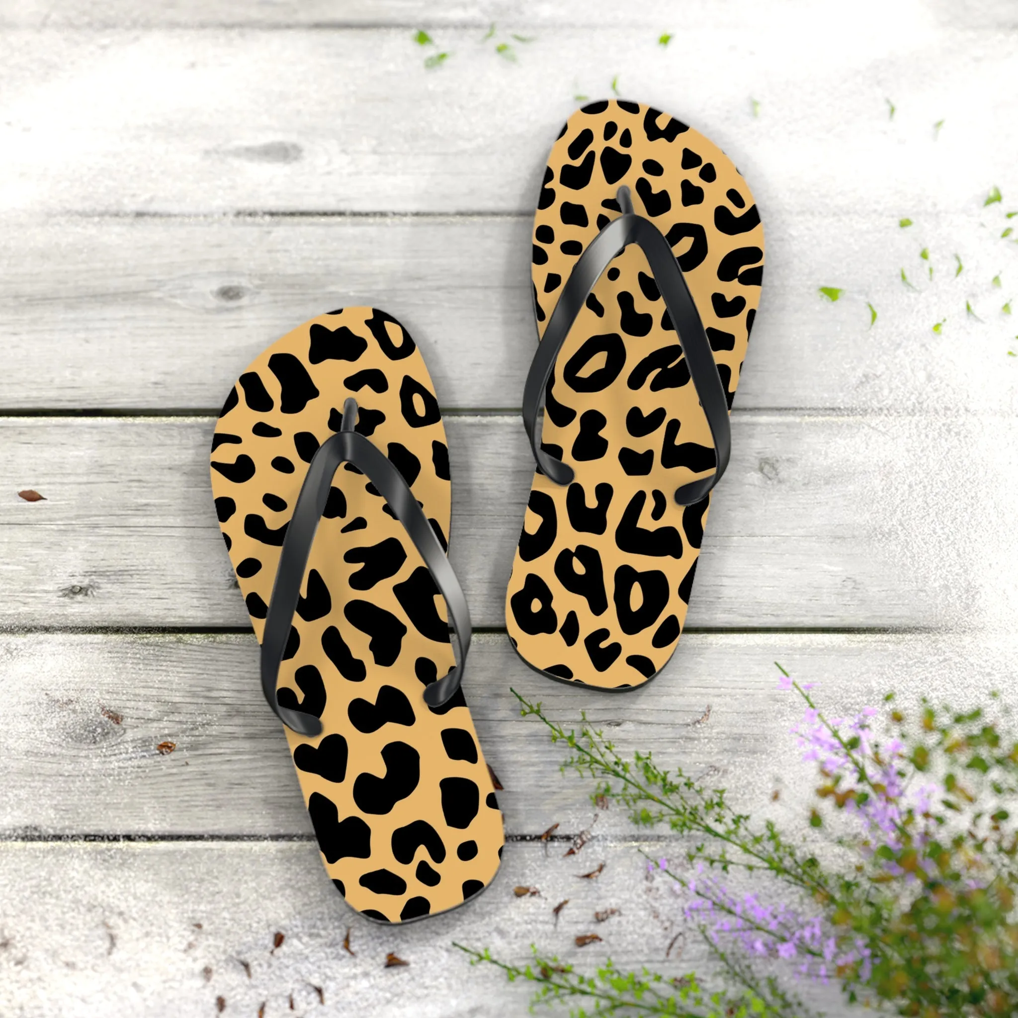 Cheetah Flip Flops - Trendy Summer Footwear for Beach and Casual Outings