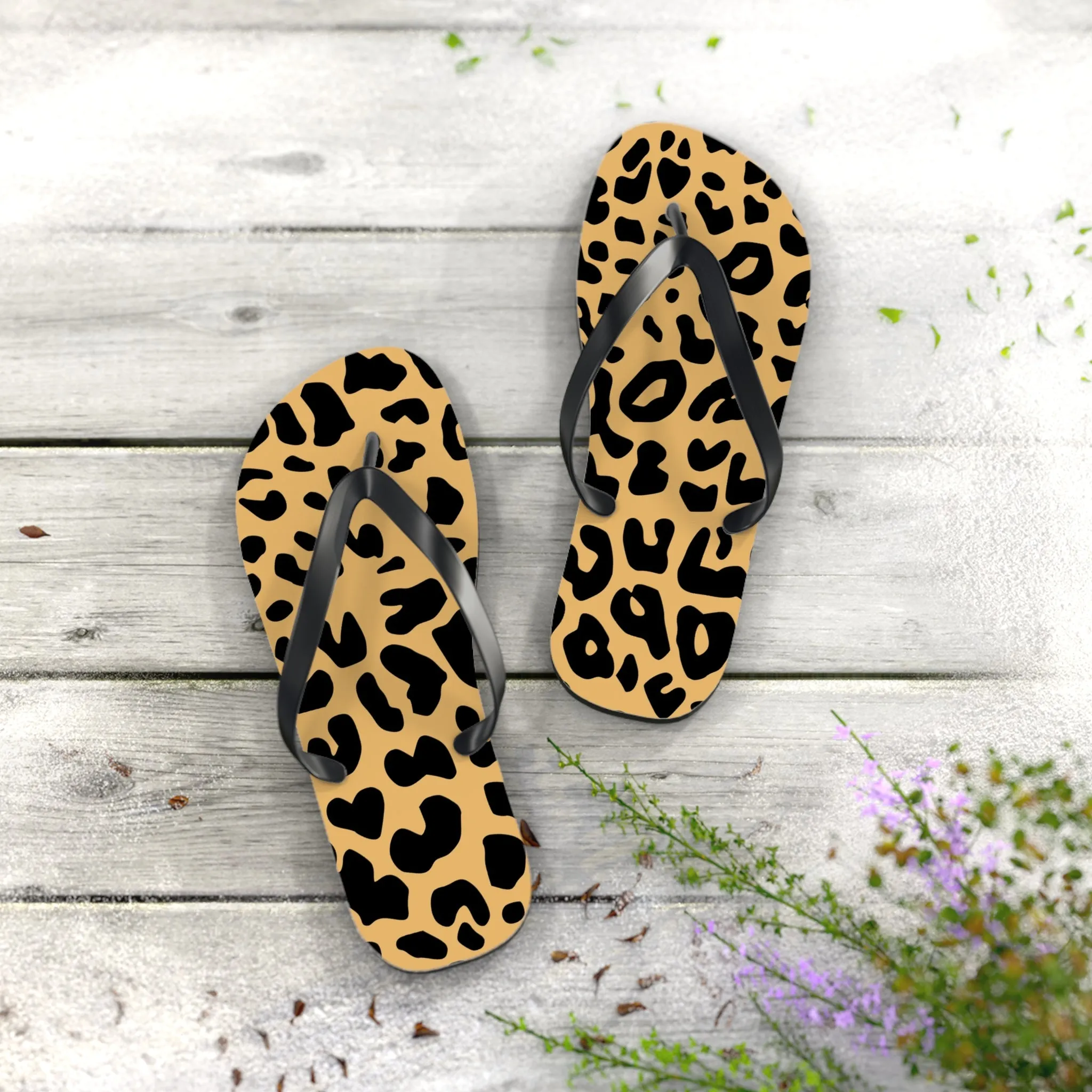 Cheetah Flip Flops - Trendy Summer Footwear for Beach and Casual Outings